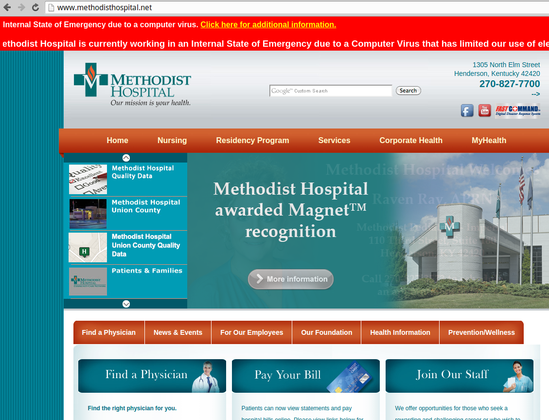 Methodist Hospital State of Emergency